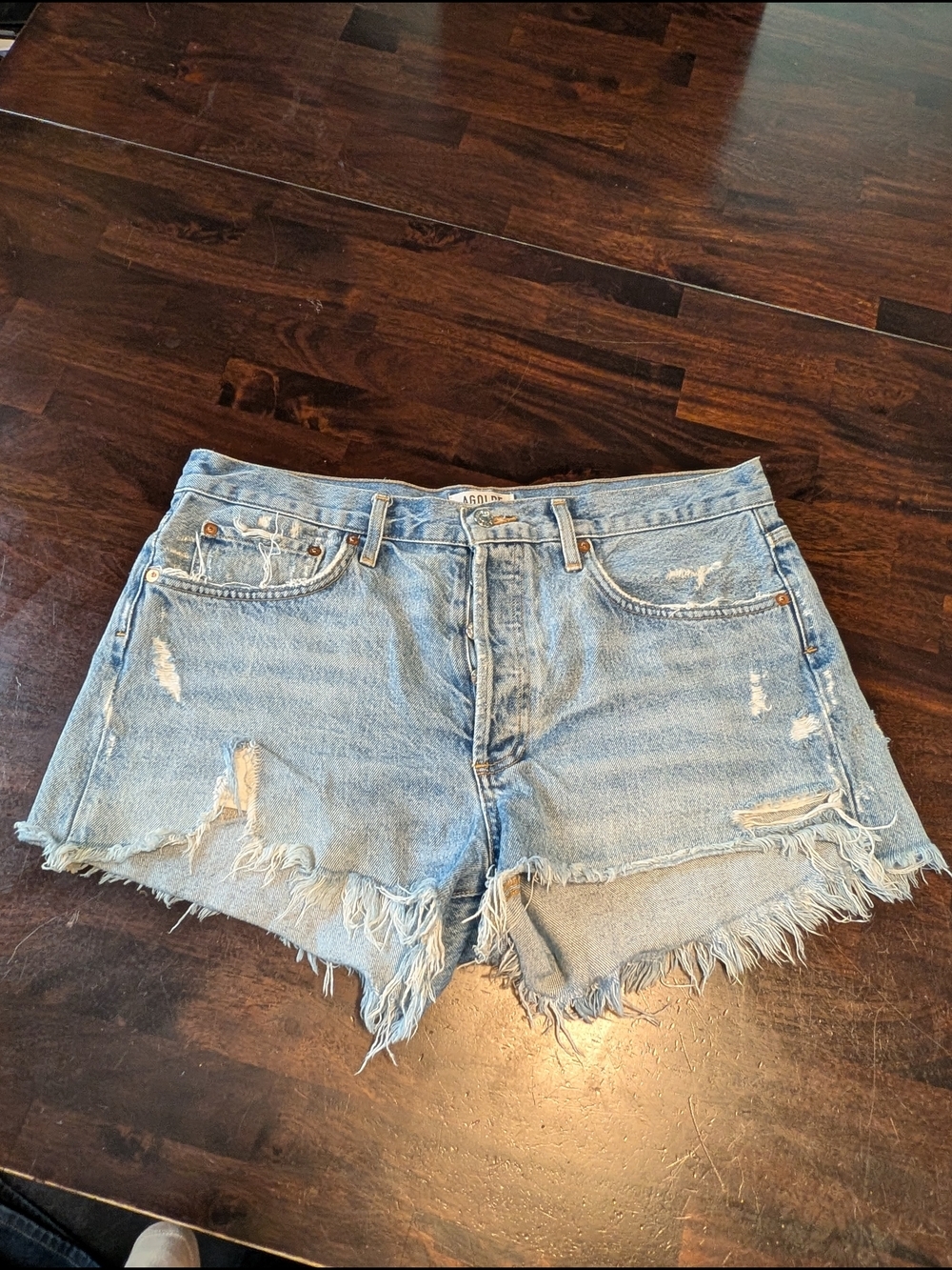 AGOLDE Parker Vintage Cutoff Distressed Denim Shorts, Women's 31